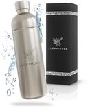 Luckymoose RVS Drinkfles 1,25L - Universeel geschikt voor Bruiswatertoestellen - Infinity Roestvrijstalen Waterfles - Herbruikbaar - Zilver