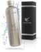 Luckymoose RVS Drinkfles 1,25L - Universeel geschikt voor Bruiswatertoestellen - Infinity Roestvrijstalen Waterfles - Herbruikbaar - Zilver