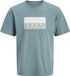 JACK & JONES JCOFUSION DOTS PRINT TEE SS CREW SN Homme T-shirt - Coton - North Atlantic - Taille XS