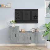 Prolenta Maison Exclusive - Set van 2 tv-meubels, betonachtig grijs, composiethout