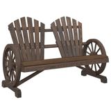 vidaXL Tuinstoel 2-zits Adirondack Hout