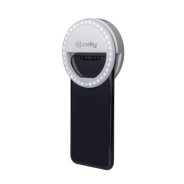 Celly Clicklightpro - Flitser voor mobiele telefoon - Wit, Zwart