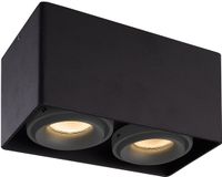 HOFTRONIC Dimbare LED Opbouwspot plafond Esto - 2 Lichts - Zwart