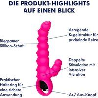 EIS Siliconen vibrator met structuur, 16,5 cm