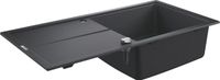 GROHE K400 Composiet Spoelbak met afdruipgedeelte - 100cm - Inbouw - Granite Black