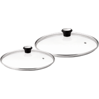 Tefal Glazen dekselset 24 cm + 28 cm