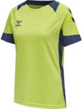 Hummel Hmllead Womens S/S Poly Jersey Sportshirt Dames Lime Punch Maat S