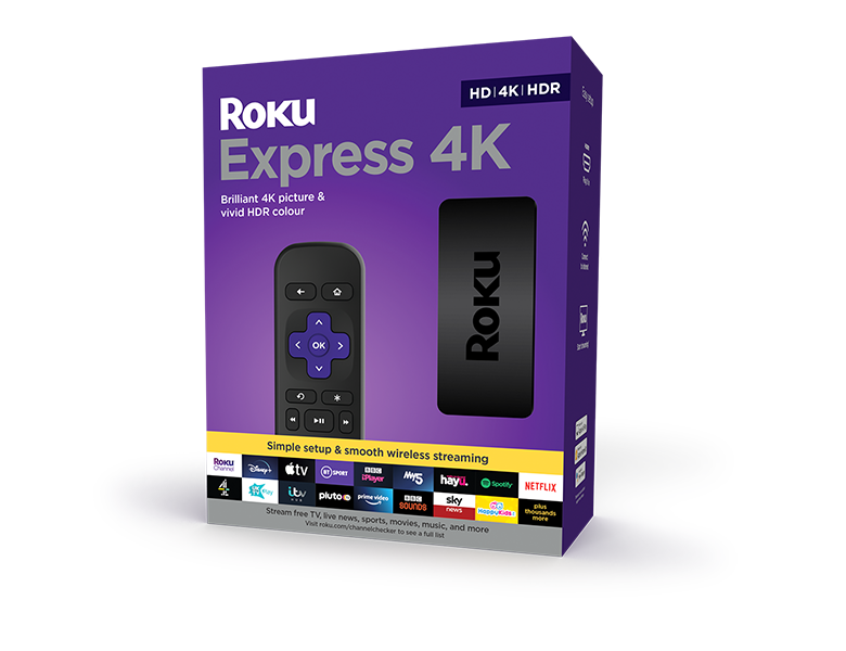 Roku Express 4K - Smart TV Dongle - 4K Ultra HD - Zwart