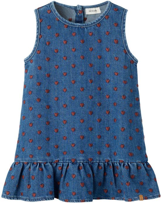 Lil' Atelier Denim jurk Geborduurd