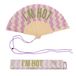 Fisura Originele waaier met opschrift "I'm hot", moderne kleurrijke houten waaiers, paarse handventilator met golven, inclusief hanger, grappig cadeau-idee, 42,5 x 23 cm