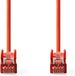 Nedis Câble réseau CAT6 - RJ45 Mâle - RJ45 Mâle - S/FTP - 3,00 m - Rond - LSZH - Rouge - Étiquette
