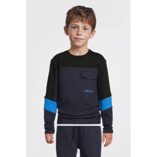 Orange Stars colourblock longsleeve met printopdruk Chase multi