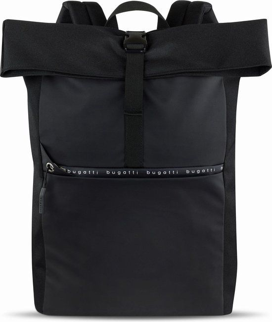 Bugatti Blanc DeLight Rolltop Backpack 15L Zwart
