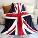 Sviuse Babydeken kinderen cartoon pluche zachte warme print deken, 59 x 79 inch deken voor bed bank stoel herfst winter lente woonkamer (149 x 79 inch, Britse vlag)