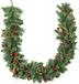 HOMCOM Couronne de Noël - Plastique - 180x25x25cm - Vert