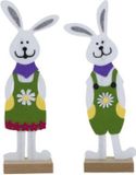 Merkloos / Sans marque Svenska Living Paashaas vilt man of vrouw 35 cm groen