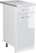 Vicco R-Line meuble sous lavabo, Blanc Laqué Brillant/Blanc, plan de travail en marbre de 40 cm