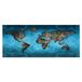 Homemania Wereldkaart voor woonkamer, slaapkamer, meerkleurig, 70 x 3 x 100 cm, HM20KNV70 x 100 – 124, polyester, hout