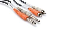 Hosa Technology Hosa CPR-201 Stereoint.con. Dual 1/4in TS to Dual RCA 1 m