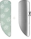 Leuke Strijkhoezen | Asymmetrische strijkhoes met een Stoom Molton - bloemen groen - maat A-XL - complete set