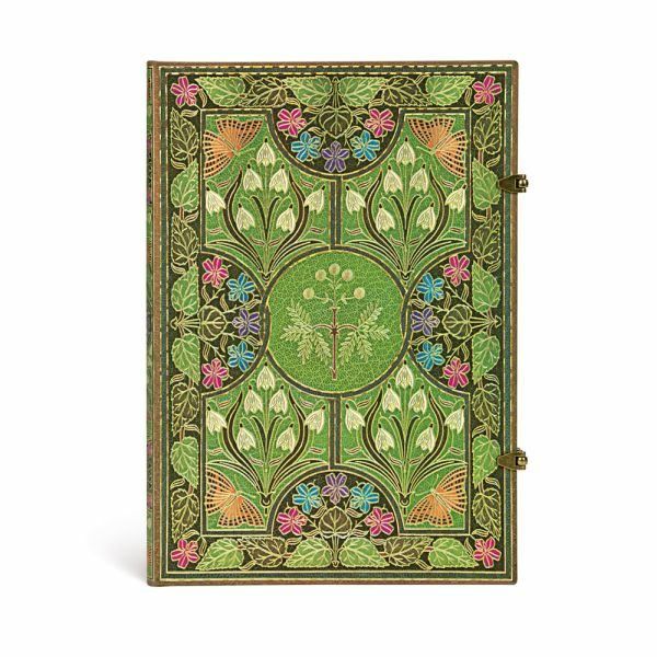 Paperblanks Poetry in Bloom Grande Unl - A4 Hardcover Notebook - 128 Pages - Green