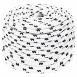vidaXL Boottouw gevlochten 8 mmx25 m polyester wit