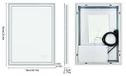 Miroir de salle de bain LED - Miroir mural rectangulaire 70x90 cm - Dimmable - Antibuée - Éclairage arrière - Montage vertical/horizontal possible - Protection IP65