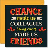 Grappige verjaardagskaarten voor werk collega - zijn C*nts Made Us Friends - grap gelukkige verjaardagskaart van vriend, collega verjaardagscadeaus, 145 mm x 145 mm Banter Vriendschap Wenskaarten Gift