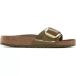 Birkenstock Sabots Madrid Big Buckle Natural Leather Patent