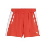 PUMA T7 Pintuck 4" short voor Dames, Grijs/Rood, Maat S