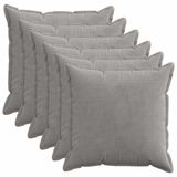 vidaXL Kussensloop 6 st houten lichtgrijs 70 x 70 cm corduroy