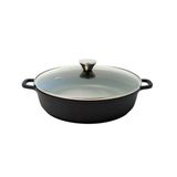 Lage slowcooker 36 cm + glazen deksel - 6,5 l - gegoten aluminium keramiek