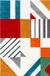 Safavieh Modern Graphic Indoor Geweven Vloerkleed, Hollywood Collectie, HLW709, in Ivoor & Pauwblauw, 122 X 183 cm