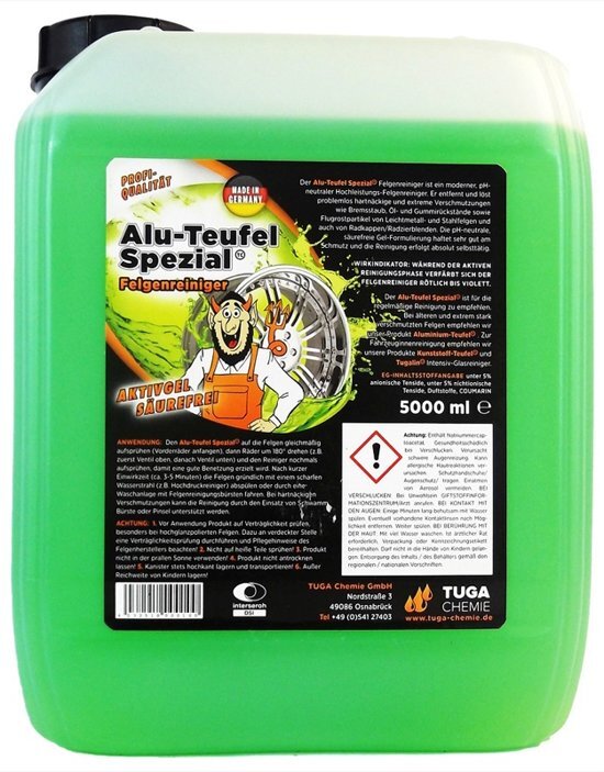 AutoStyle Alu-Teufel Spezial Velgenreiniger - Groen - 5000ml - Testwinnaar!