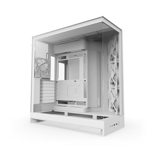 NZXT H9 Flow (2025) - Large Dual-Chamber ATX Mid-Tower Airflow PC Case - White