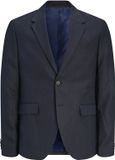 JACK&JONES JPRBLAMARTIN LAWRENCE LINEN BLAZER UN01 Heren Colberts Slim Fit Linnen Polyester Dark Navy