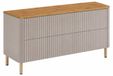 3xE living Meuble sous-vasque 120 cm, cachemire/chêne craft, pieds dorés