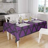 Bonamaison Tafelkleed, Anti-Mold, Sneldrogend, Waterdicht, 100% Polyester Tafellaken, Paars, zwart, 140 x 160 Cm