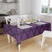 Bonamaison Tafelkleed, Anti-Mold, Sneldrogend, Waterdicht, 100% Polyester Tafellaken, Paars, zwart, 140 x 160 Cm