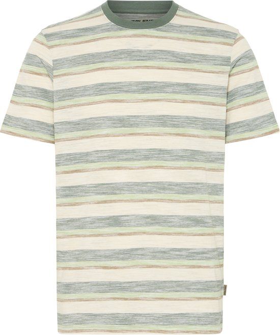 Blend BHKOBE STRIPE S/S TEE Heren T-shirt Katoen Groen Maat S