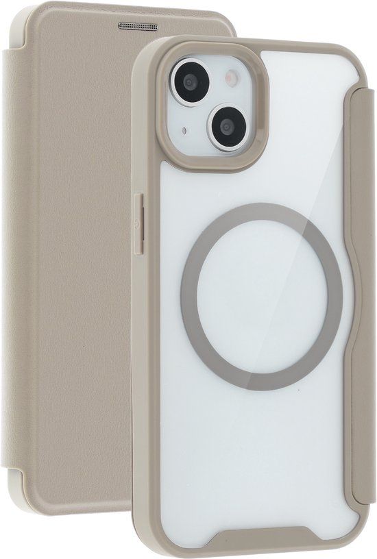 imoshion Transparante Bookcase met MagSafe voor de Apple iPhone 14 / 13 - Beige