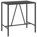 VidaXL Bartafel met glazen blad 110x70x110 cm poly rattan zwart