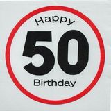 Merkloos 50 jaar stopbord servetten