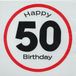 Merkloos 50 jaar stopbord servetten