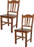t m c s Tommychairs Silvana - Eetkamerstoelen - Set van 2 - Licht Walnoot - Hout