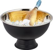 Merkloos champagnekoeler - RVS - Zwart