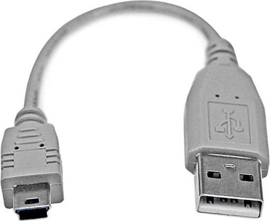 StarTech.com 15cm USB 2.0 A naar Mini B Kabel - Grijs