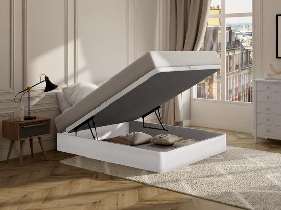 Ysmée HESTIA Bed Base with Storage - Matt White - 140x190cm