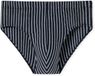 SCHIESSER 95/5 slip (1-pack) - heren biologisch katoen gestreept blauw