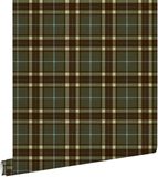 ESTAhome Behang Ruiten Blauw en Groen - 50 x 900 cm